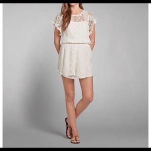 Abercrombie & Fitch white lace romper